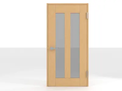 WOOD DOOR for LIVING ROOM Low-poly 3D model