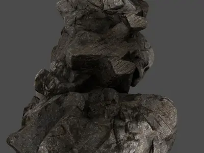 Skull Rock Low-poly 3D model