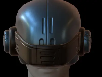 Helmet plastic mask protection 3D model Low-poly 3D model