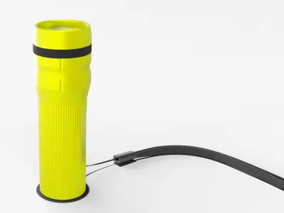 Flashlight Yellow 3D model