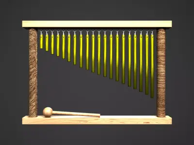 Chimes Instrument Percussion Music 3D model