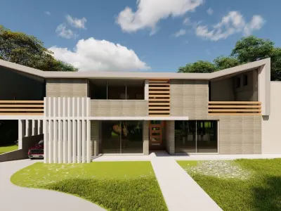 Casa Scene-villa-modern house 3D model 72