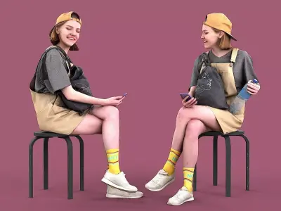 Smiling Girl 3D model