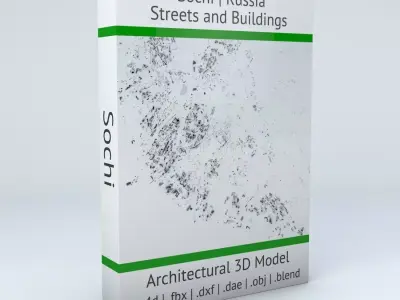 Sochi Streets and Buildings 3D model