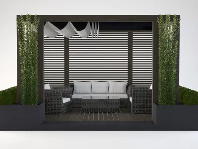 Modern pergola 3D model