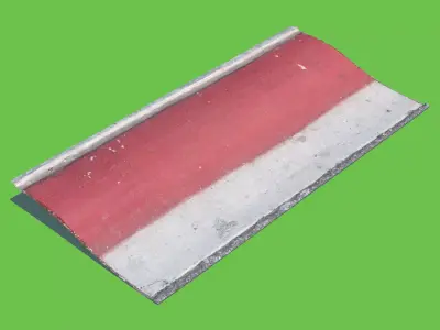 Smooth Red Curb 3D model