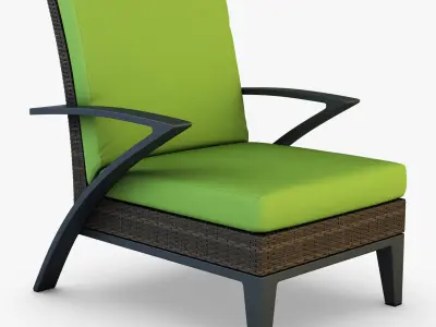 Rexus armchair brown 3D model