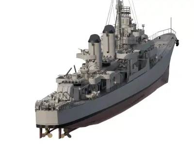 WW2 US NAVY HEAVY CRUISER   3D model