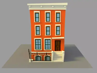 Building Cartoon 3D model