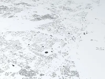 New Delhi Streets and Buildings 3D model