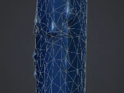 Night candle  Low-poly 3D model