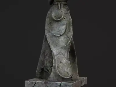 Lady Statue - PBR Low-poly 3D model