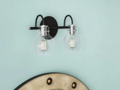 Halleck 2 - Light Dimmable Earth Black Vanity Light Free 3D model