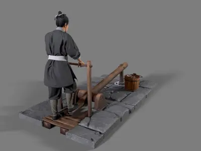 farmer avatar Low-poly 3D model