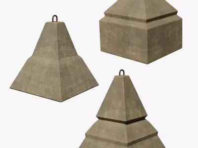 Military Anti Tank Dragon Teeth Series MFO Lot1 N7-9 Group 3 3D model