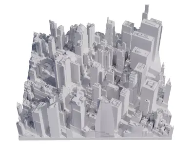 New York City Block 3D Print Model 3D print model
