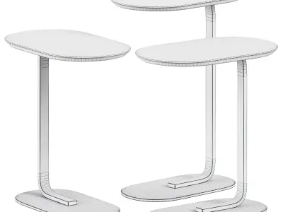 Wooden Relate Side Table by Muuto 3D model