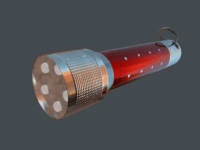 Survival Flashlight Low Poly Low-poly 3D model