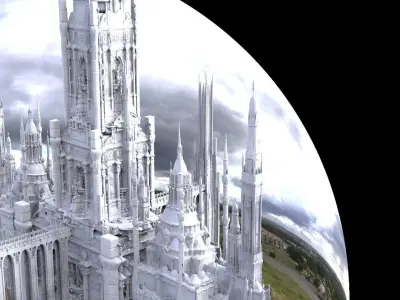 Angelic City of Light Architecture Palace complex 3D model