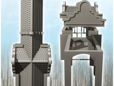 El Paso western train station 10 - Cowboy USA America ACW Americ 3D print model