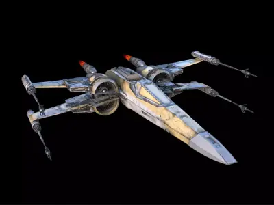 X-wing GOLD color 3D model