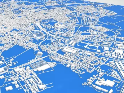 Cityscape Arezzo Tuscany Italy 3D model