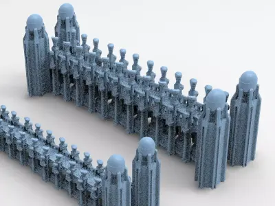 Ancient Stone bridge 2 versions  3D model