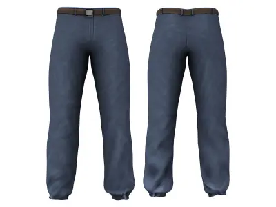 Lumberjack Shirt Pants Beanie Hat Boots Outfit Low-poly 3D model