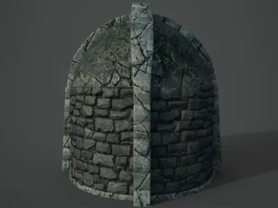 Ancient building Low-poly 3D model