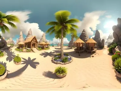 41x 8K Tropical Beach HDRI Pack  360 Cubemaps for Unreal Engine Low-poly 3D model