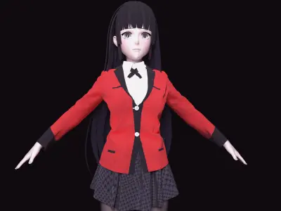 JABAMI YUMEKO  KAKEGURUI ANIME  3D model