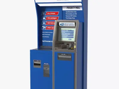 United States Postal Self Service Kiosk 3D model