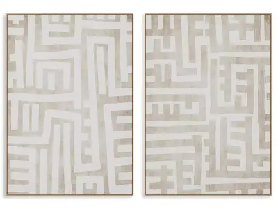 Abstract Painting Frame set 3D model 376