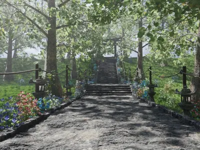 Path to Shrine Scene 3D model