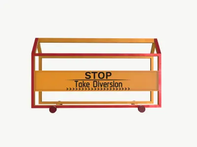 Traffic barricade 3D model