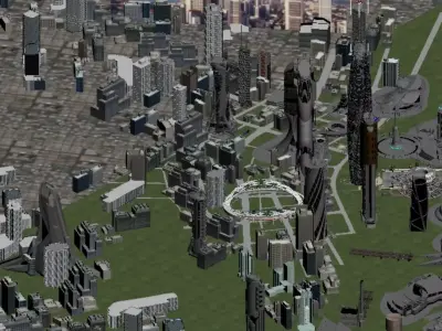 Future Sci Fi City 3D model