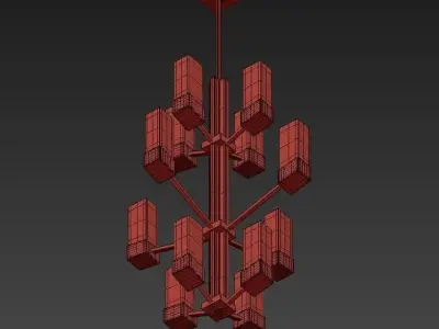 Z Lite Zen 12 Light Mini Chandelier 3D model