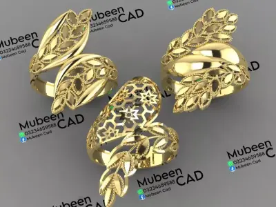 15 rings bueatiful light weight  3D print model