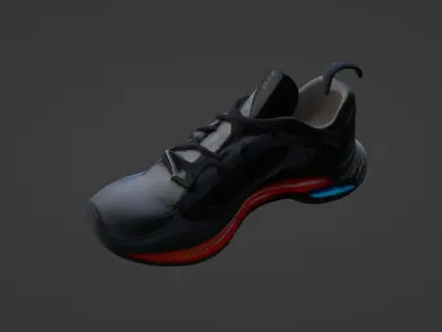 Futuristic High-Tech Running Shoe 3D model