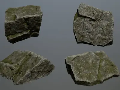 Rock Set 17 Low-poly 3D model