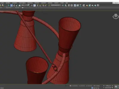 Quennell Chandelier Low-poly 3D model