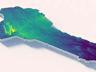Benin Country Terrain 3D model