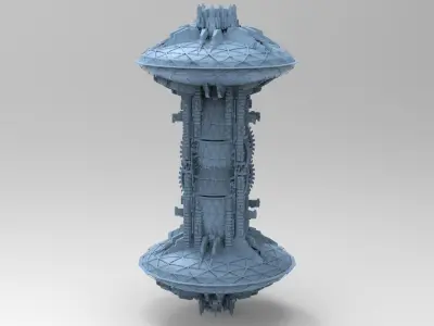 Sci fi Brazil Future Time wheel city  3D model