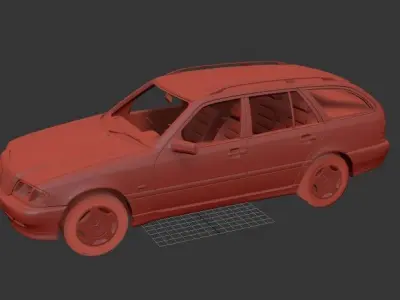 Mercedes Benz C class Mk1 S202 estate 1997 3D print model
