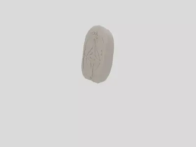 Ancient Standing Rune Stone for 3D print 3D model