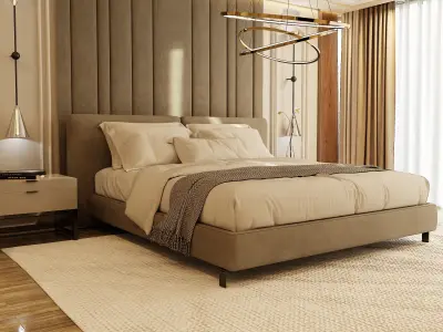 Photorealistic bedroom in native blend file by-VIZFROMBLENDER 3D model