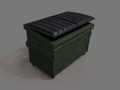 Urban Dumpster Low-poly 3D Model Low-poly 3D model