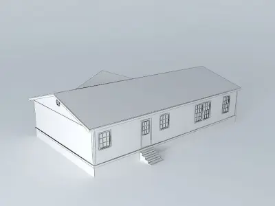Double Wide Trailer Home Free 3D model