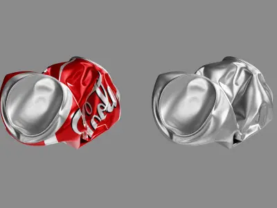 Crushed Soda Can 04 3D model