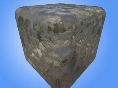 Lowpoly Cube Ice Free low-poly 3D model